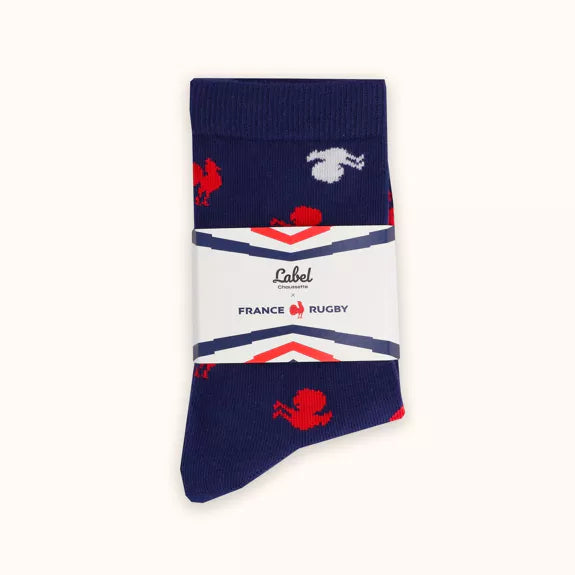 Chaussettes France Rugby - bleu