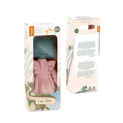 Peluche Fiona la Grenouille emballée dans un coffret cadeau élégant avec ruban - Pitamoon