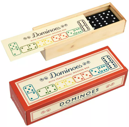 Boîte de Dominos en Bois - Jeu de Stratégie Classique