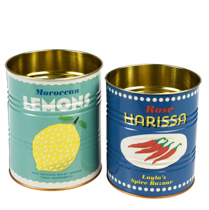 Boîtes de rangement - Citrons et harissa