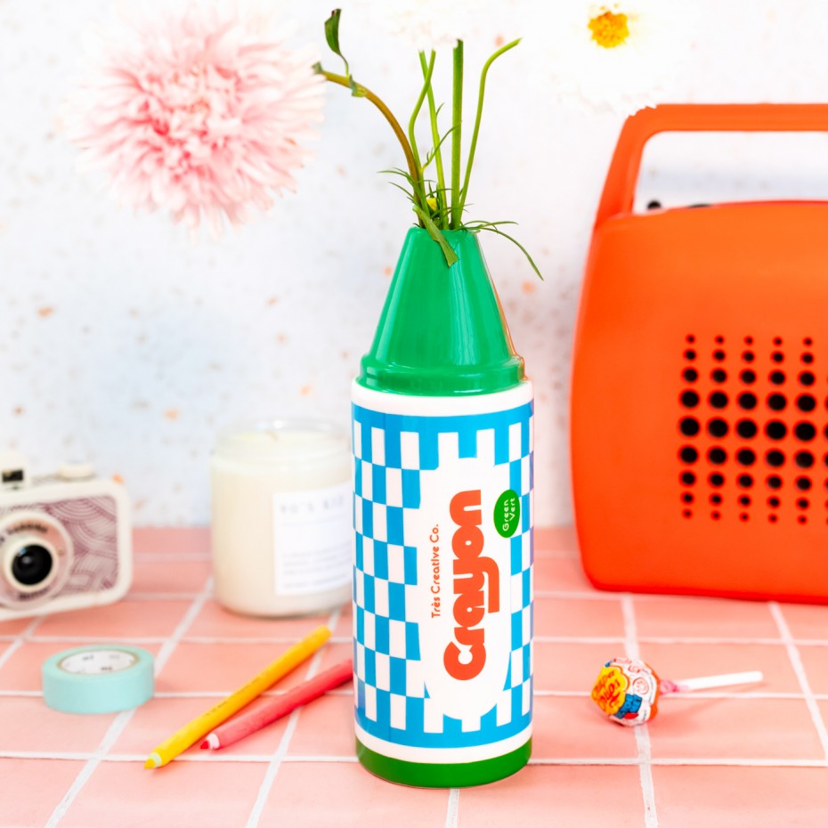 Vase crayon en céramique colorée 'Color me happy' par Ban.do