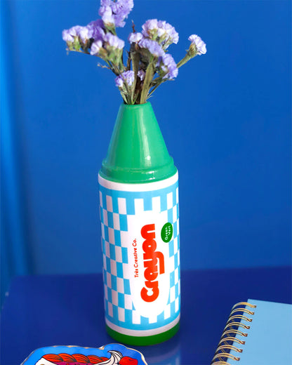 Vase Crayon "Color me happy"